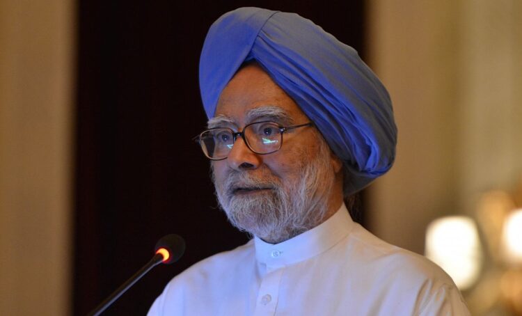 New Delhi: Former Prime Minister Manmohan Singh addresses at the launch of Former Rajya Sabha MP Karan Singh's book "An Examined Life" in New Delhi, on May 20, 2019. (Photo: IANS)